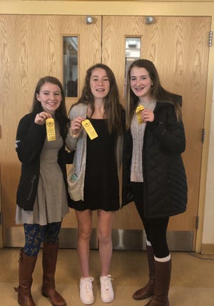 At the MIAA Central Mass. Field Hockey award ceremony earlier in January, four members of the Sutton field hockey team were recognized as Dual Valley Conference All Stars. They were Hannah Whittier, Celia Firmin (DVC Player of the Year), Gabrielle Couture and Kylie Blanchard (not pictured). [Contributed]
