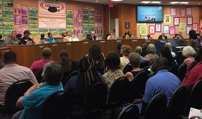 Valerie Freeman, the Alachua County school district’s equity director, presents an equity plan to the county School Board last fall. [File]