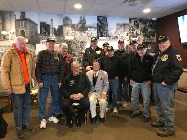 A few years ago the Korean War Veterans Post 202, Orange County NY Chapter, was very close to folding due to small membership. On more than one occasion as few as a half dozen members attended. In recent months there's been an increase in attendance and it's so noticeable that if you don't arrive on time you may have to find a chair. [Photo provided]
