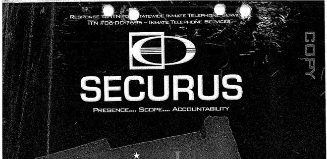The cover page of a Securus proposal to the Florida Department of Corrections. [Image taken from Securus procurement package.]