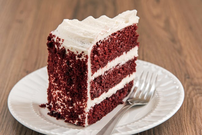 A Valentine's dinner-for-two menu, available Feb. 4-17 at TooJay's, includes a choice of desserts to share, including TooJay's red velvet cake. [Courtesy of TooJay's]