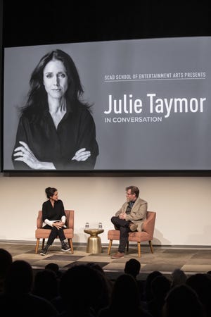 Director Julie Taymor visited the Savannah College of Art and Design recently for a discussion and Q&A at SCAD Museum of Art. Taymor is directing "The Glorias," which is filming in Savannah this spring. Several SCAD students and alumni are involved in the production. [Courtesy of SCAD]