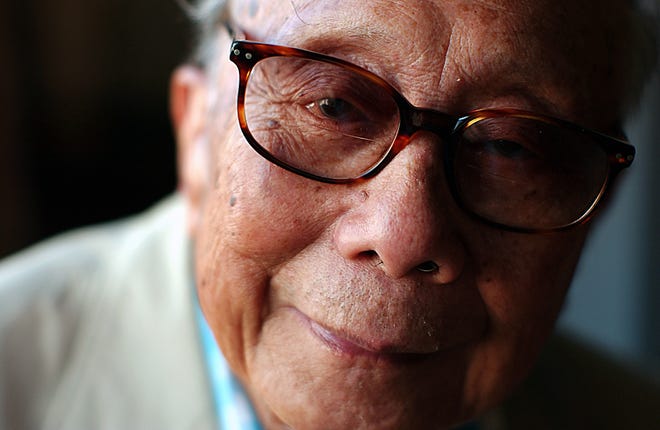 This Sept. 28, 2002 file photo shows author C.Y. Lee in New York. Lee, 102, the author of the best-selling "The Flower Drum Song" died on Nov. 8 in Los Angeles. The family decided at the time not to make his death public. [AP Photo/Gino Domenico, File]