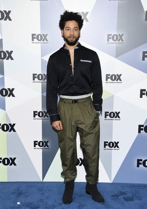In this May 14, 2018 file photo, actor and singer Jussie Smollett attends the Fox Networks Group 2018 programming presentation after party at Wollman Rink in Central Park in New York. Smollett, an actor on the TV series "Empire," is also an R&B musician who performed Saturday night, Feb. 2, 2019, at a concert in Los Angeles. [Photo by Evan Agostini/Invision/AP, File]