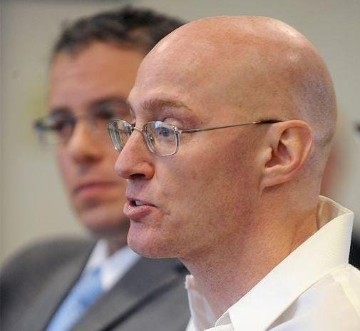 Rod Matthews speaks at his Massachsetts Parole Board hearing in 2016. He was sentenced to life in prison in 1988 for beating classmate Shaun Ouillette to death with a baseball bat in Canton in 1986, when both boys were 14. [Art Ilman/MetroWest Daily News]