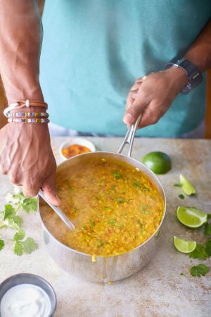 Kevin Curry's recipe for red coconut dahl is vegetarian and can be served on its own or with rice or on top of a baked potato. [Contributed by Kevin Marple]