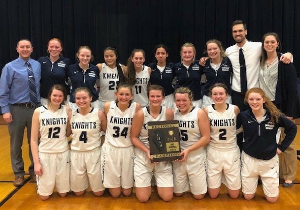 Fieldcrest's girls basketball team won the program's first regional championship with a 51-48 victory over Olympia.