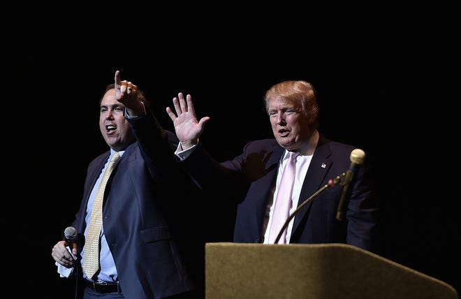 Florida state Sen. Joe Gruters, left, served as the co-chair of President Donald Trump’s Florida campaign in 2016. [Herald-Tribune Archive / Thomas Bender]