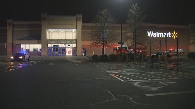 A fire was set inside this Gastonia Wal-Mart on Monday.

[WSOC]