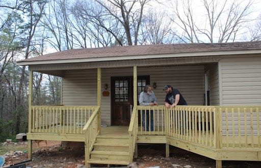 A home is seen after repairs were made through a Gaston County-administered grant program. [GASTON COUNTY PHOTO]