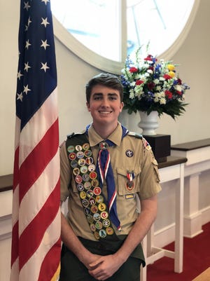 Jackson Thomas Crocker from BSA Troop 392 had his Eagle Scout Court of Honor on Saturday, February 2, 2019 at Westminster United Methodist Church in Kinston. His Eagle Project, renovation of Westminster UMC Preschool playground, was completed in late summer of 2018. The renovation involved expanding the playground area, covering the area with mulch, relocating playground equipment and installation of new equipment. His Eagle Board of review was held December 10, 2018. Jackson is the son of Scott and Sherry Crocker of Kinston. [Contributed photo]