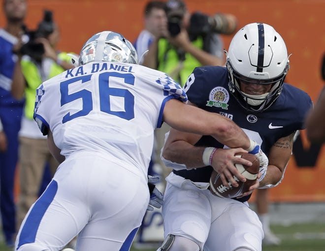 Penn State quarterback Trace McSorley could be an option for the Eagles in the later rounds of the draft. [JOHN RAOUX / THE ASSOCIATED PRESS]