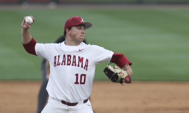 Alabama pitcher Sam Finnerty will be the Friday starter for the Crimson Tide this season. [File photo]