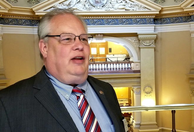 Thomas Witt, executive director of Equality Kansas, said Thursday a pair of marriage bills introduced in the Kansas House represented "the most vile, hateful and disrespectful legislation I have seen in my 14 years as Equality Kansas’ lobbyist." [Sherman Smith/The Capital-Journal]