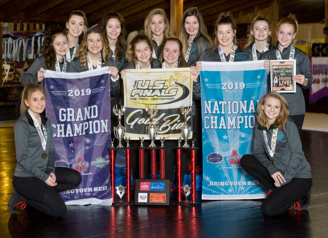 The TGS competitive dance team is pictured, kneeling from left, Adrienne Canestraro, Asa DeSanzo; second row from left, Rilynne Baker, Jillian Perduk, Lilly Johnson, Brooke Genetin, Alexxes Trusty, Jade Watt; and back row, from left, Leandra Givens, Logan Cardinal, Maddie Davis, Jenna Limpert, Madison Hoopes. Not pictured, Rylee Russo.