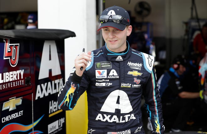 William Byron, all of 21 years old, will be on the pole Sunday for the Daytona 500. [AP Photo/Chris O'Meara]