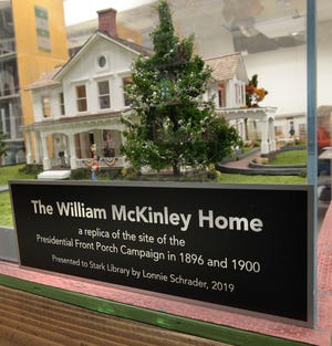 Lonnie Schrader donated to the Stark County Library a replica of President William McKinley's home. The main library building now sits on the Market Avenue N location where the original McKinley home was located. (CantonRep.com / Ray Stewart)