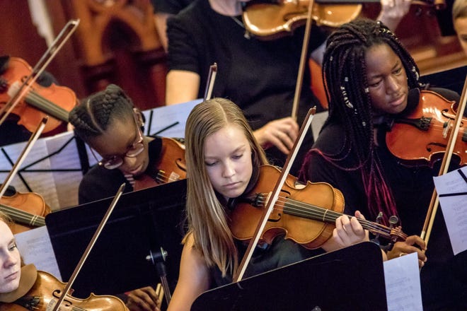 The Fayetteville Symphony Orchestra will perform March 9 at Huff Concert Hall at Methodist University. Its tribute to the Armed Forces will include portions of the concert side-by-side with students of the Fayetteville Symphony Youth Orchestra program. [File photo/The Fayetteville Observer]