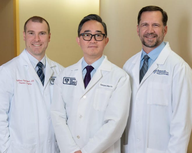 Pictured, from left: Dr. Matthew Rochefort, Dr. Brian Whang and Chris LeSiege. [Courtesy Photo]