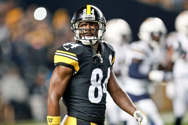 Steelers wide receiver Antonio Brown (84) wants out of Pittsburgh. [AP File Photo]