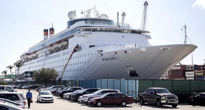 The Grand Classica cruise ship was denied entry to Cuba. [LANNIS WATER/PALMBEACH POST]
