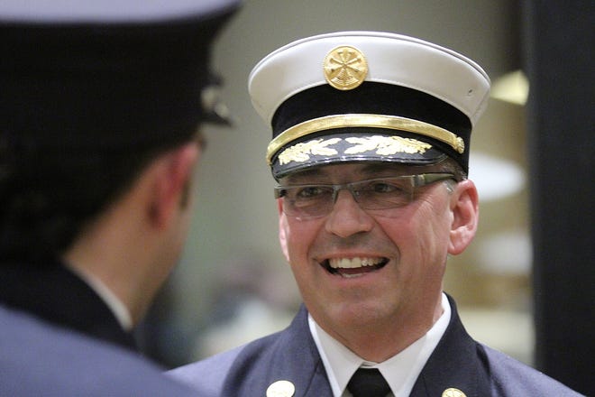 Marcel Fontenault Jr., shown in 2018, will retire in March. He has been Warwick's acting fire chief since last spring. [The Providence Journal, file / Glenn Osmundson]