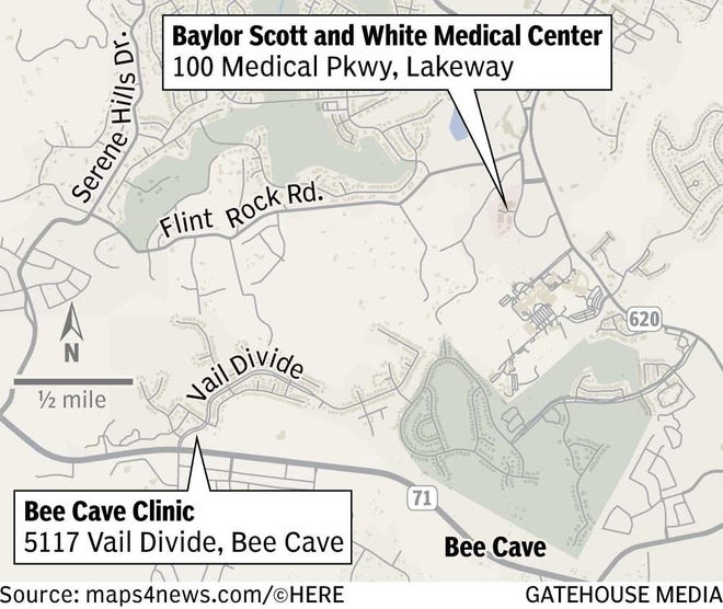 Baylor Scott & White Medical Center in Lakeway and the organization's newest neighborhood clinic, the Bee Cave Clinic.