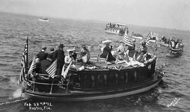In 1911, Eustis Georgefest featured a patriotic boat parade on Lake Eustis. [Submitted]