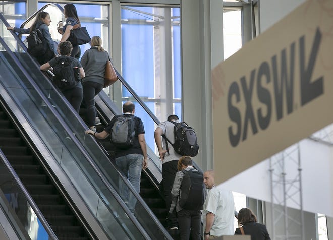 Attendees gather for South by Southwest 2018 at the Austin Convention Center on March 6, 2018. This year, SXSW will include a new two-day event dubbed 'Conversations about America's Future.' 

[RALPH BARRERA / AMERICAN-STATESMAN/File]
