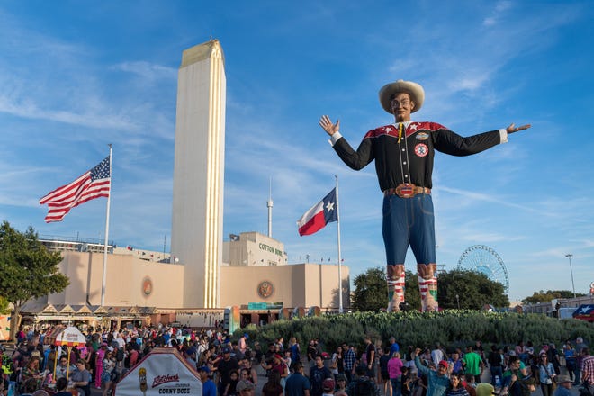 Big Tex presides over the State Fair of Texas. [State Fair of Texas]