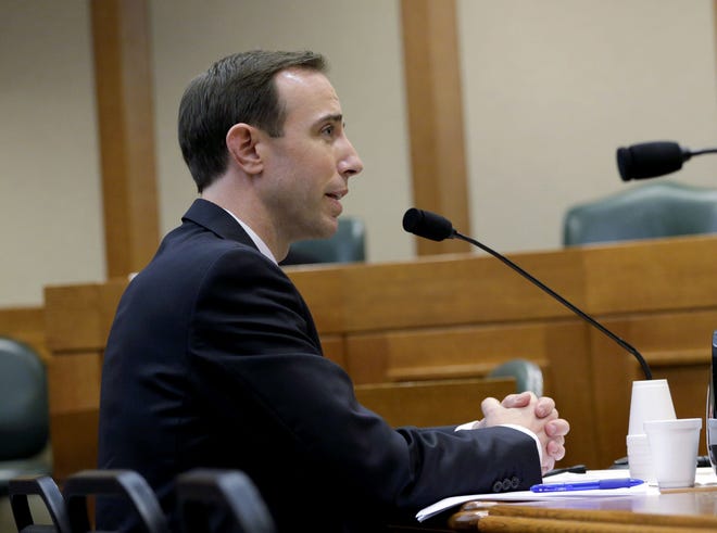 Texas Secretary of State David Whitley testifies at his Senate confirmation hearing on Feb. 7 in Austin. All Senate Democrats have since said they oppose his nomination over his handling of an investigation into the citizenship of registered voters, likely dooming his chances of being confirmed for the job. [ERIC GAY/THE ASSOCIATED PRESS]
