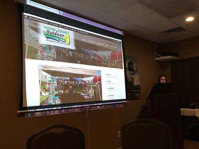 Amanda Woodruf of the Fulton County Outdoor Recreation Committee unveils a new website that focuses on outdoor recreation in the county. The website should be live in a few months.