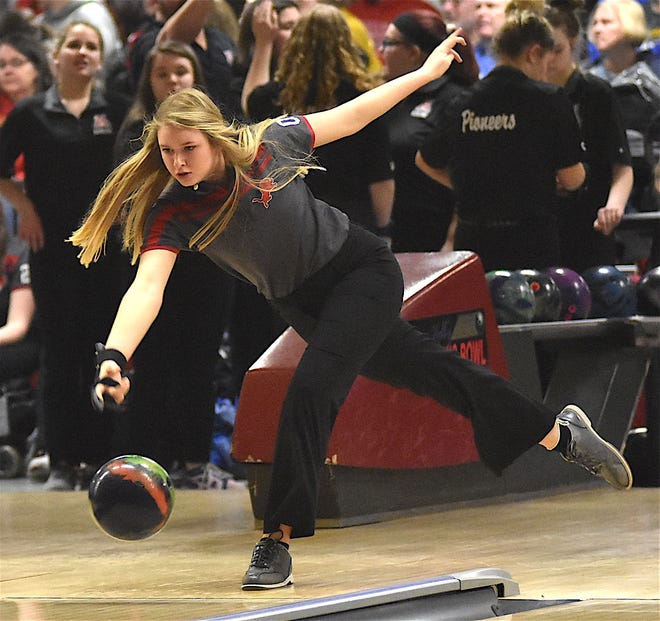 Carly Koontz earned All-Ohio honors as she finished 11th at the state bowling championships with a 556 series.