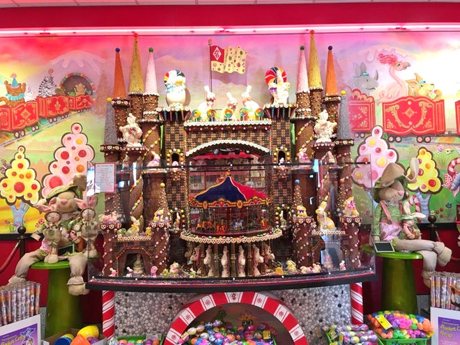 This 12' high Chocolate Castle contains 2600 pounds of sweetness at a cost of $130,000