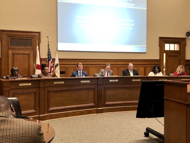 With a 4-3 vote, the seven member of the Tuscaloosa City Council defeated the Elevate Tuscaloosa plan. The sales tax increase — and proposed projects it would fund — will not advance. [Staff photo/Jason Morton]