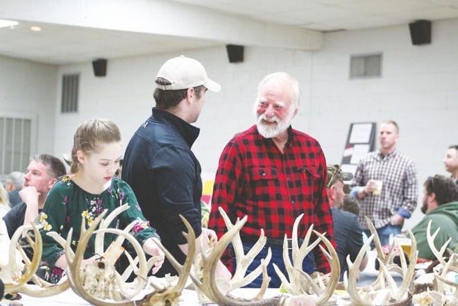 Many people who attended Big Buck Night brought in their white tail deer racks to compete for a chance to win a gun. All of these racks were on display and checked out by everyone in attendance.