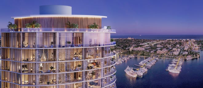 The new tower will overlook the Lake Worth Lagoon, Town of Palm Beach and the Atlantic. [Contributed]