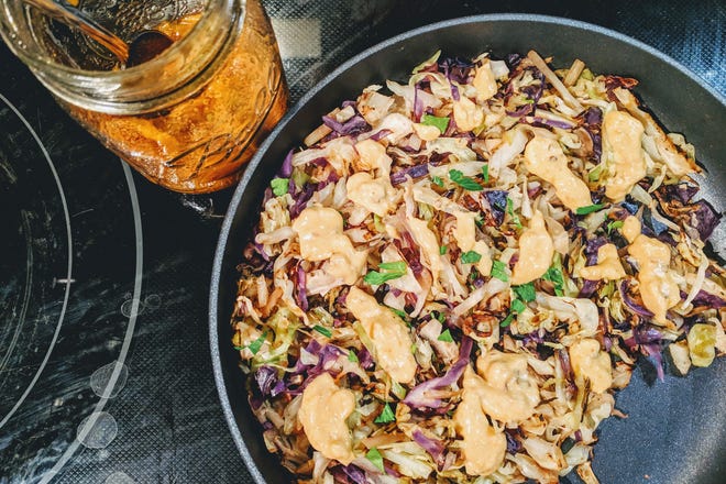 Chipotle Apri-Sauce is a tasty topping on cabbage. [Courtesy/Amanda Miller]