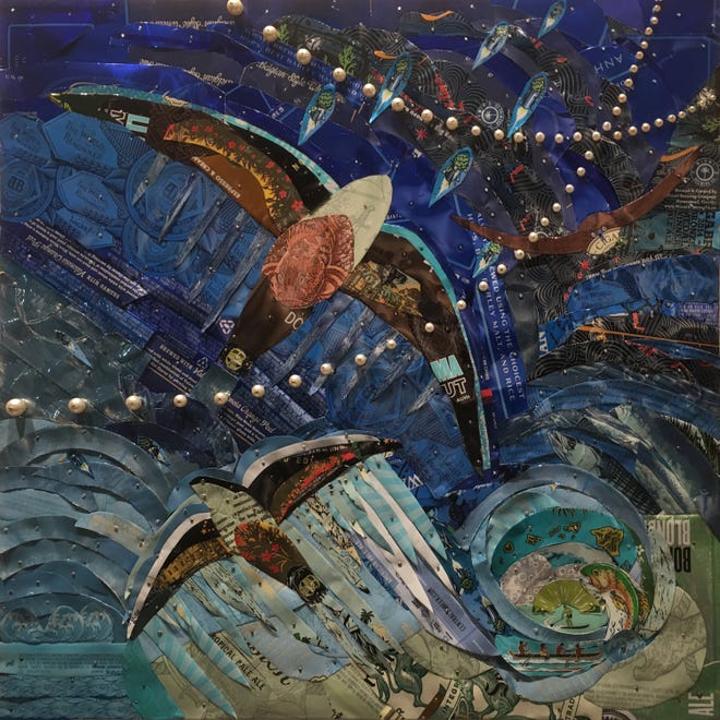Jean Blackburn's "Chimney Swifts" is featured in the "New Work x 3" exhibit at Allyn Gallup Contemporary Art through March 31. [Provided by Allyn Gallup]