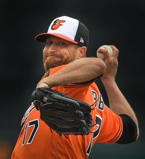 Baltimore Orioles pitcher Alex Cobb, pictured in a March 5 game against Pittsburgh, will be an Opening Day starter for the first time in his career. [HERALD-TRIBUNE STAFF PHOTO / DAN WAGNER]