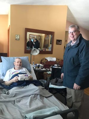 Rep. Norman J. Orrall recently accompanied a Bristol Elder Services' Meals on Wheels delivery driver to gain an understanding of the importance of the program. [Submitted Photo]