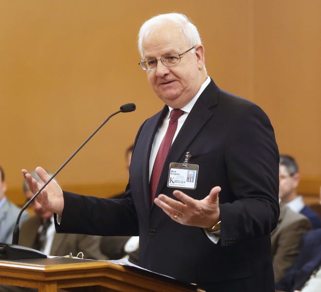 Mark Burghart, a Topeka attorney nominated to be secretary of the Kansas Department of Revenue, said Thursday his 25 years of work in private practice and eight years as revenue department attorney prepared him for the leadership role assigned by Gov. Laura Kelly. [Thad Allton/The Capital-Journal]