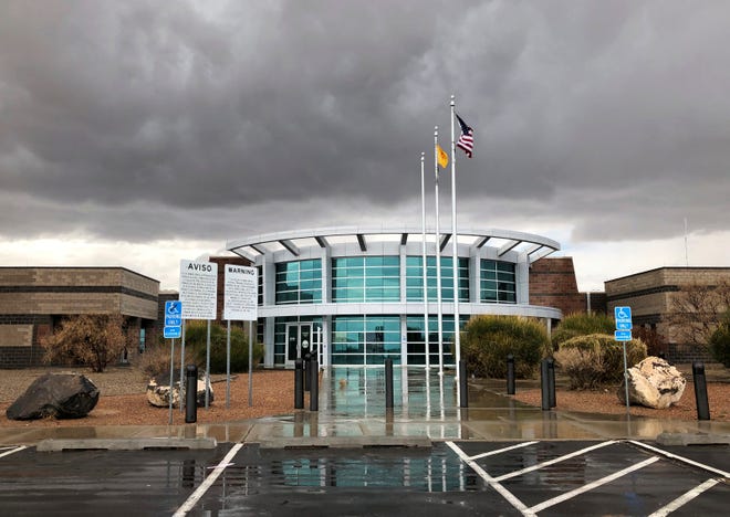 This March 12, 2019, photo shows the Metropolitan Detention Center of Bernalillo County outside of Albuquerque, N.M. The has come under criticism after it was revealed late last month that its records department was allowing federal immigration authorities to access its inmate database. (AP Photo/Russell Contreras)