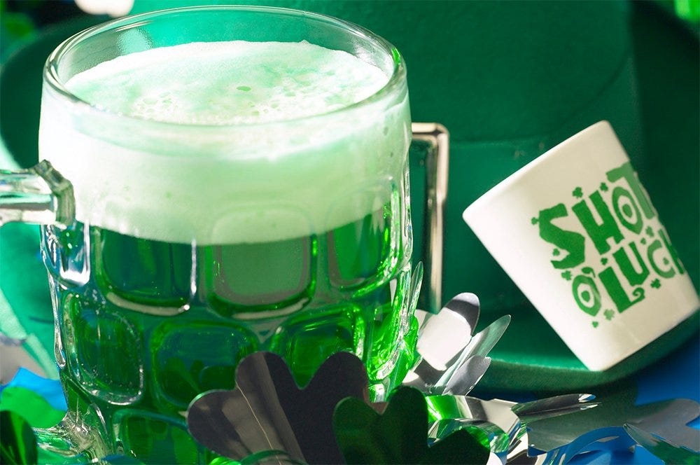 St Patricks Irish Green Beer All Over Adult Tank Top