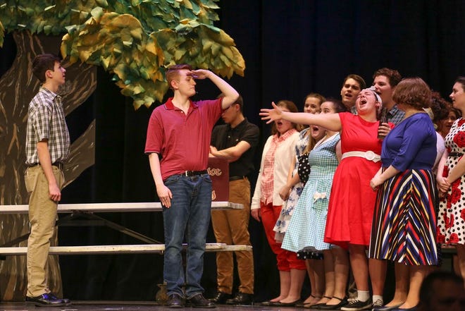 Students will perform "The Pajama Game" this weekend at Oyer Auditorium. JOHN IRWIN/ THE RECORD HERALD