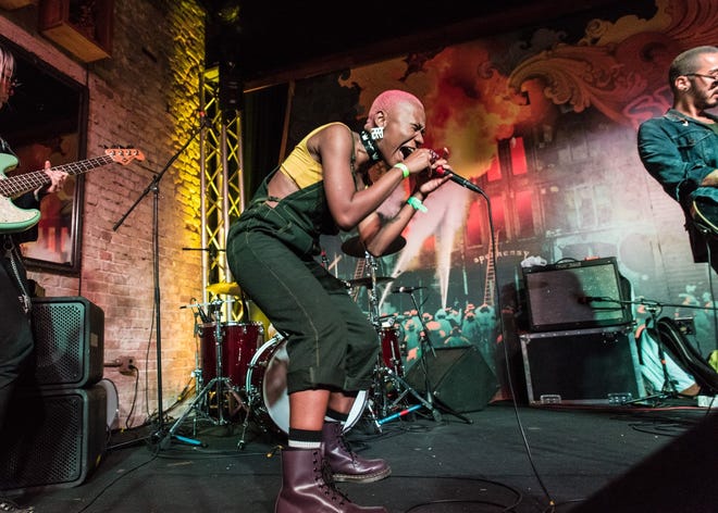 Mabiland, Colombian singer, songwriter and rapper, performs at the Sounds from Colombia Showcase at Speakeasy during South by Southwest, on Thursday, March 14h, 2019. 



[Erika Rich for American-Statesman]