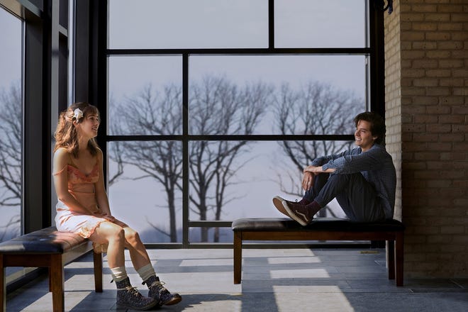 Haley Lu Richardson and Cole Sprouse star in "Five Feet Apart." [Patti Perret/CBS Films - Lionsgate]