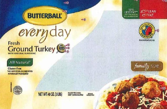 Butterball is recalling ground turkey sold in several stores. [U.S. DEPARTMENT OF AGRICULTURE]