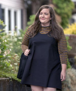 Aidy Bryant ("Saturday Night Live") stars as a budding journalist in Hulu's new comedy, "Shrill," premiering on the streaming site Friday. (Allyson Riggs/Hulu/TNS)