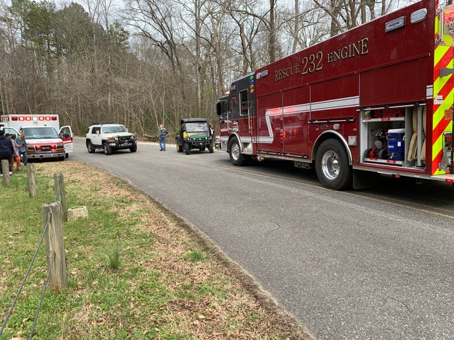First responders were dispatched to the Broad River Greenway on Saturday to search for a man who went into the river and never resurfaced. [Dustin George / The Star]